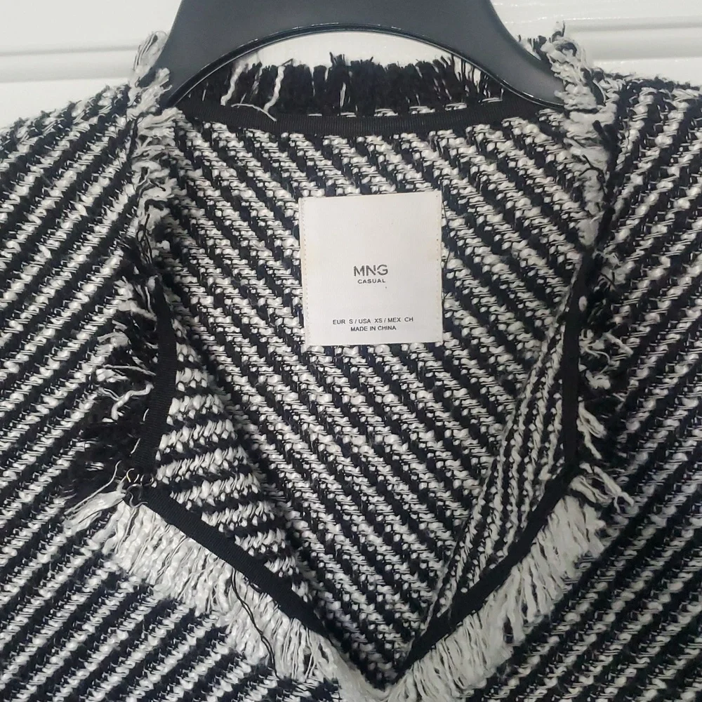 Mango Black and White Striped Blazer - Picture 2 of 4